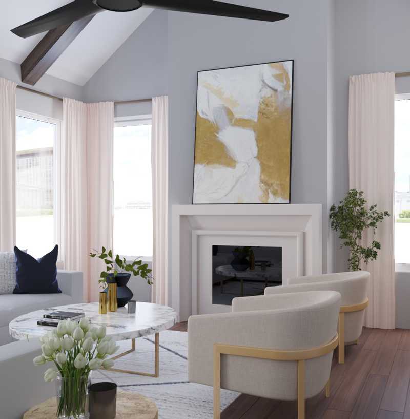 Contemporary, Classic Living Room Design by Havenly Interior Designer Kelsey