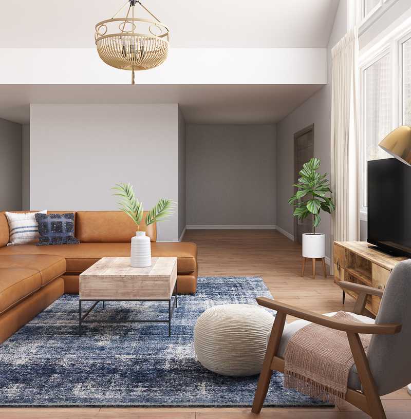 Contemporary, Bohemian Living Room Design by Havenly Interior Designer Anny