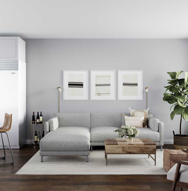 Eclectic, Scandinavian Living Room Design by Havenly Interior Designer Kelcy