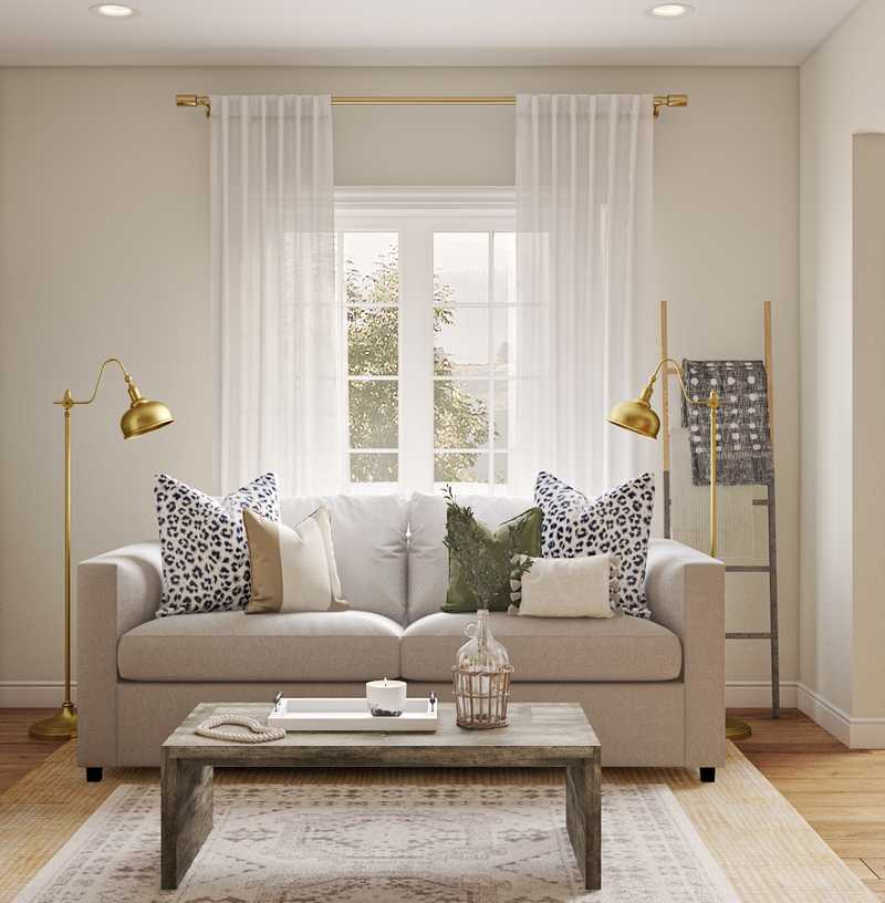 Modern, Classic, Farmhouse Living Room Design by Havenly Interior Designer Tracie