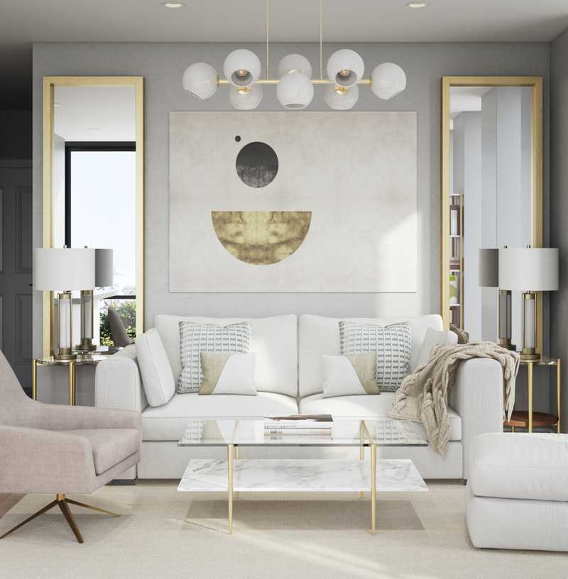 Eclectic Living Room Design by Havenly Interior Designer Julio