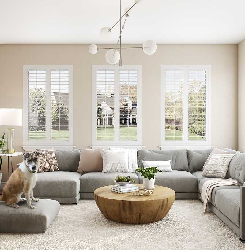 Coastal, Scandinavian Living Room Design by Havenly Interior Designer Yoseika