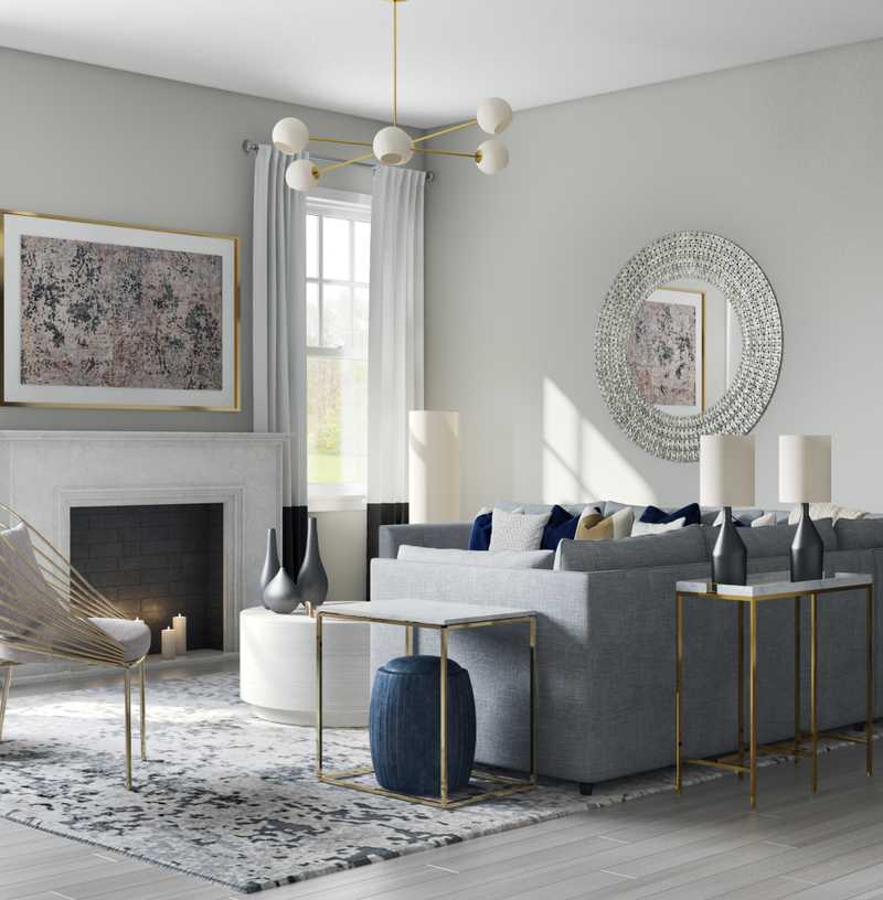 Bohemian, Coastal Living Room Design by Havenly Interior Designer Jennifer