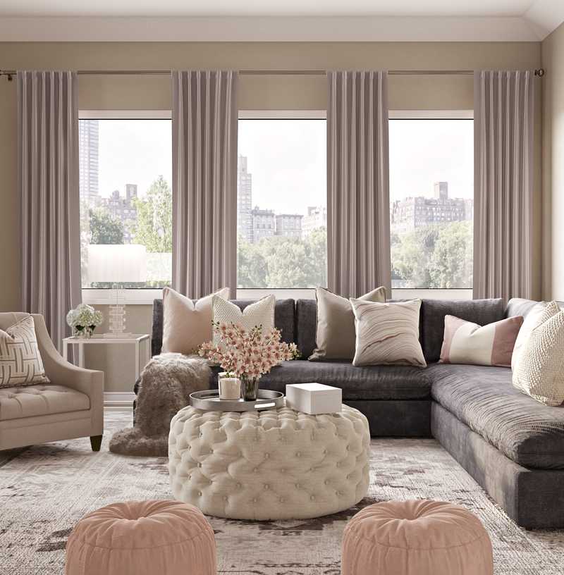 Classic, Glam, Transitional Living Room Design by Havenly Interior Designer Melisa