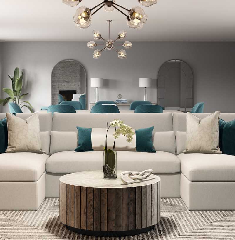 Contemporary, Glam Living Room Design by Havenly Interior Designer Dani