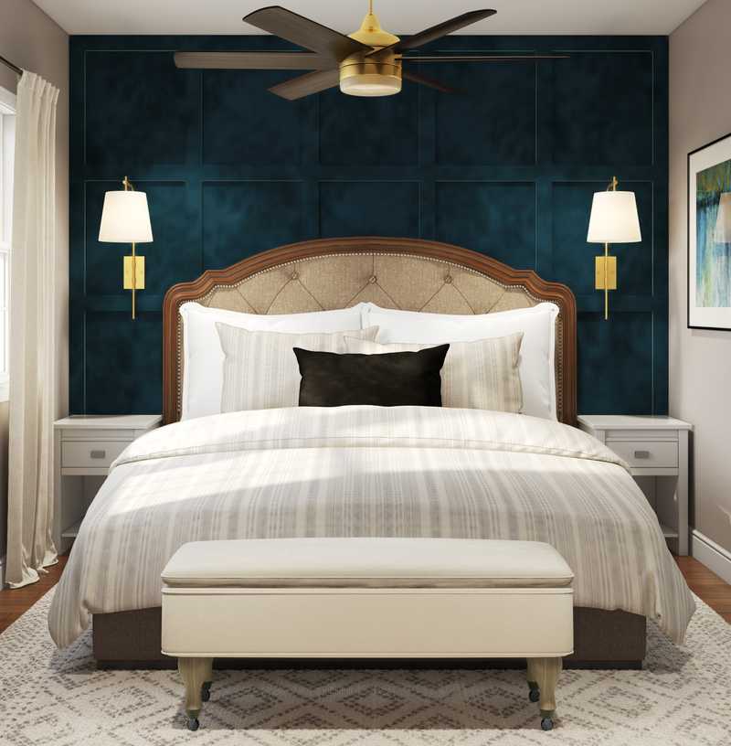 Classic, Transitional, Preppy Bedroom Design by Havenly Interior Designer Shannon
