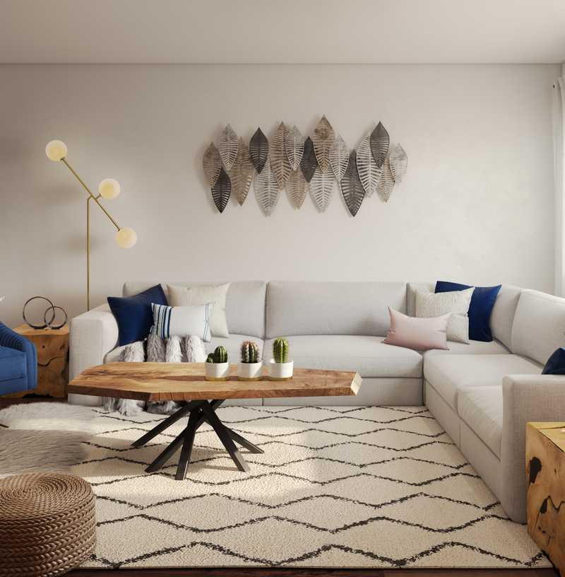 Midcentury Modern, Minimal, Scandinavian Living Room Design by Havenly Interior Designer Vana
