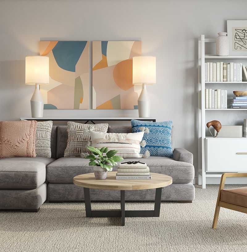 Modern, Eclectic, Bohemian Living Room Design by Havenly Interior Designer Natalie