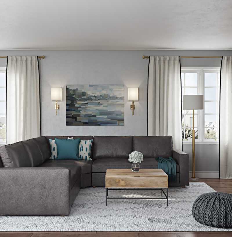 Transitional Living Room Design by Havenly Interior Designer Julie