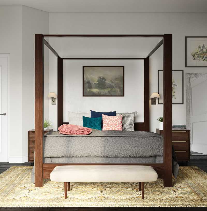 Modern, Bohemian, Minimal Bedroom Design by Havenly Interior Designer Tammy