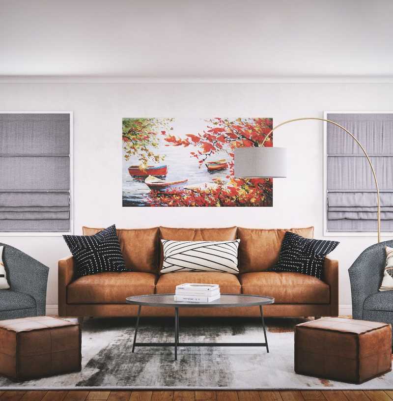 Midcentury Modern, Minimal, Scandinavian Living Room Design by Havenly Interior Designer Jacqueline
