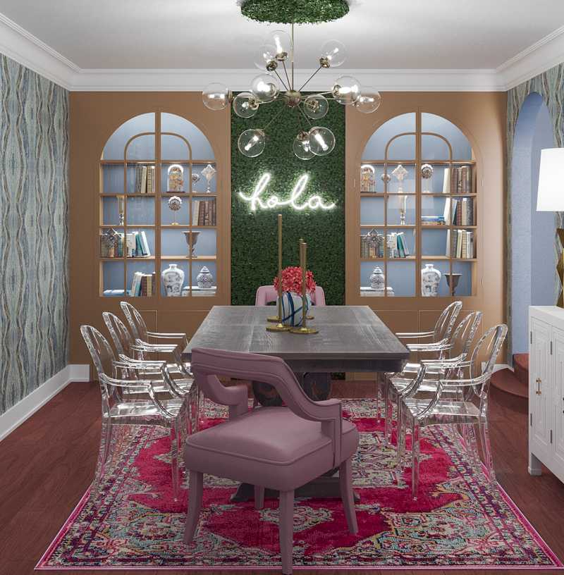 Eclectic, Glam Dining Room Design by Havenly Interior Designer Annie