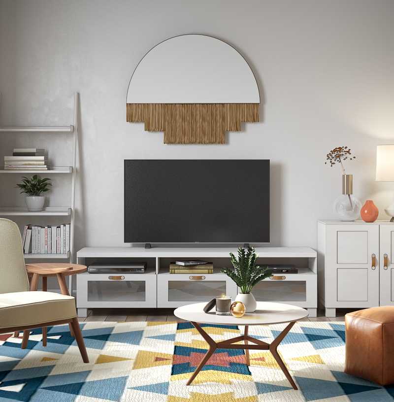 Midcentury Modern Living Room Design by Havenly Interior Designer Leslie