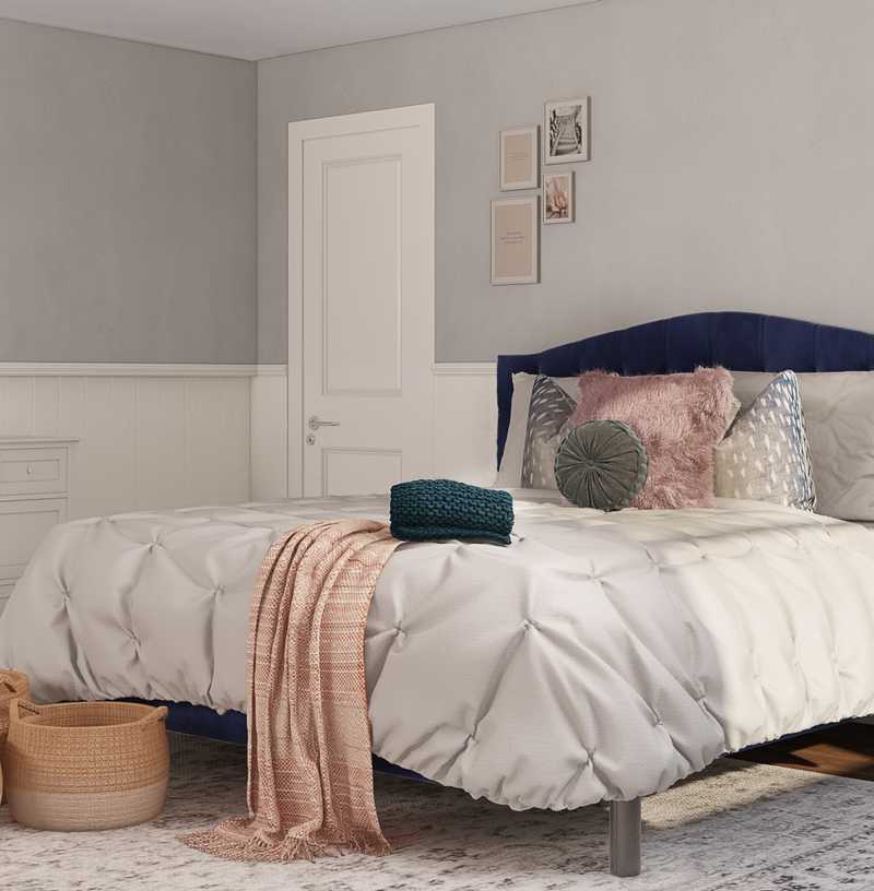 Contemporary, Traditional, Preppy Bedroom Design by Havenly Interior Designer Anna