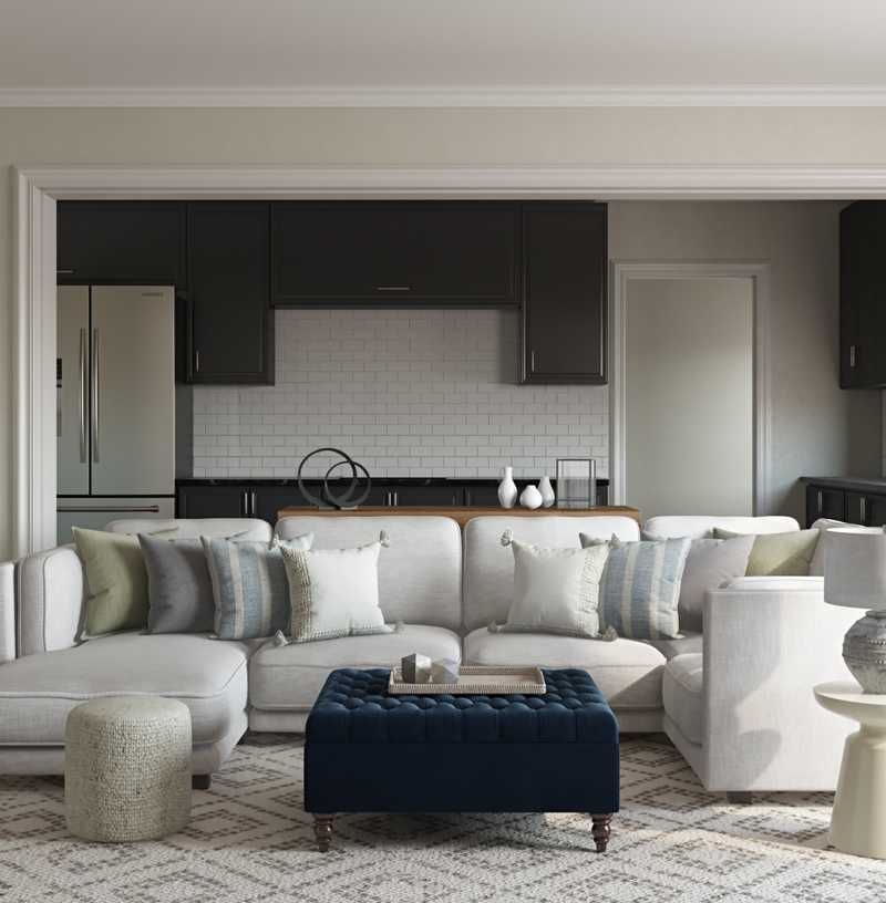 Modern, Midcentury Modern Living Room Design by Havenly Interior Designer Laura