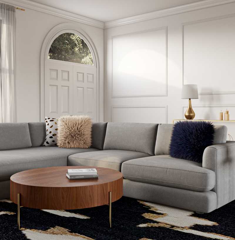 Modern, Industrial, Midcentury Modern Living Room Design by Havenly Interior Designer Ellis