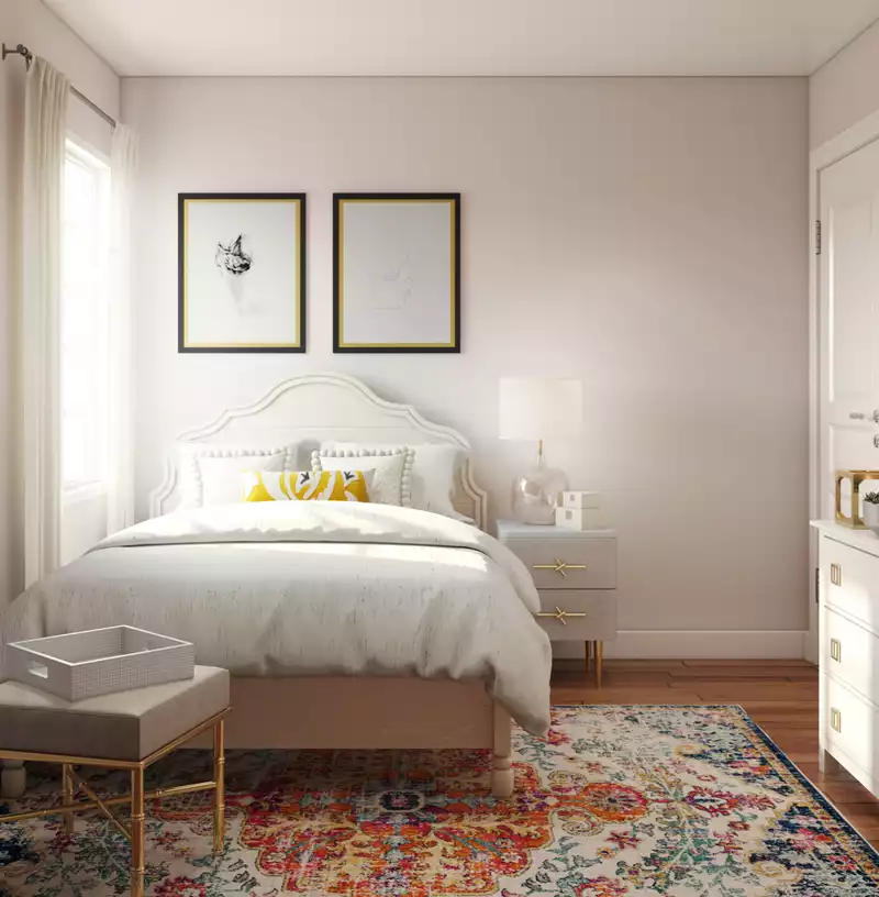 Contemporary, Modern, Midcentury Modern Bedroom Design by Havenly Interior Designer Aleena