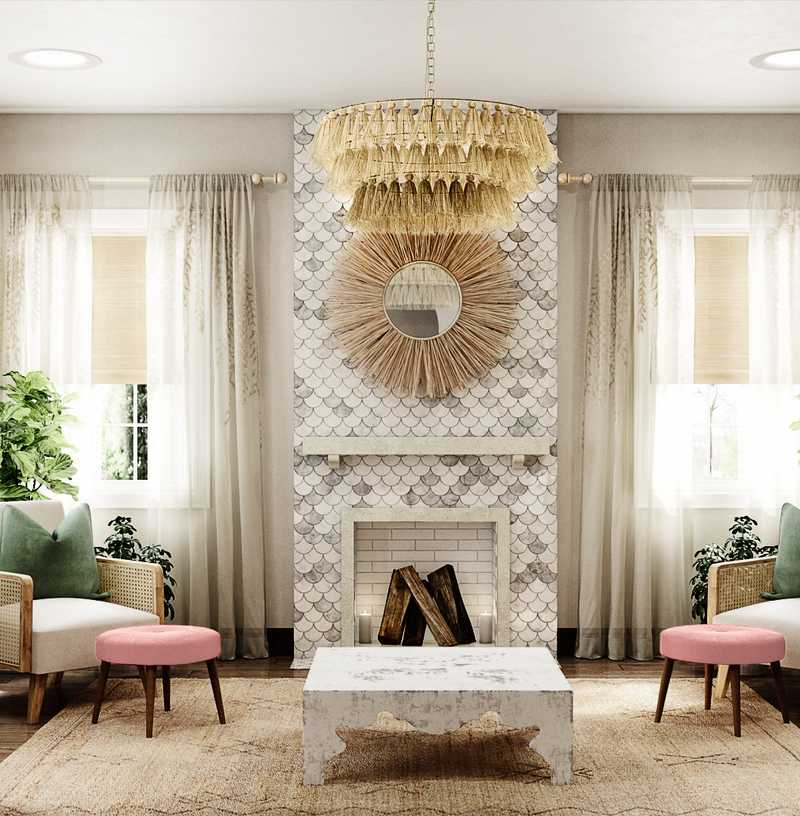Eclectic, Bohemian Living Room Design by Havenly Interior Designer Sandra