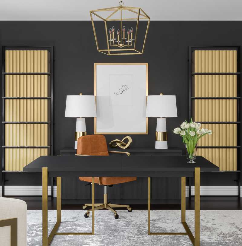 Glam Office Design by Havenly Interior Designer Autumn