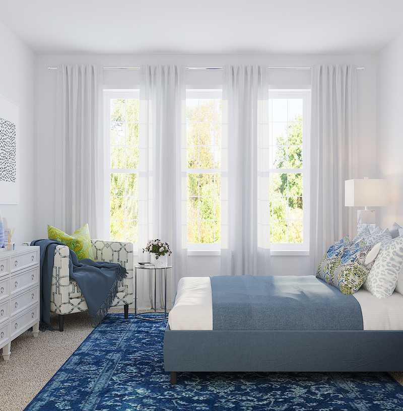 Glam, Preppy Bedroom Design by Havenly Interior Designer Vivian
