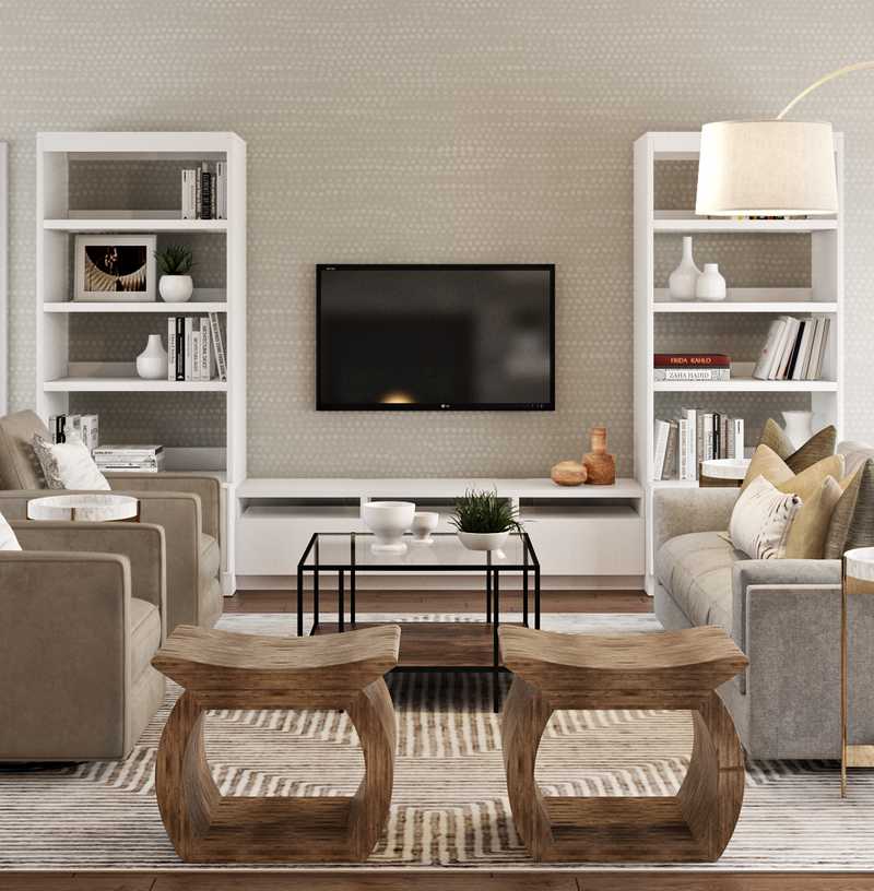 Modern, Eclectic, Bohemian Living Room Design by Havenly Interior Designer McKenzie