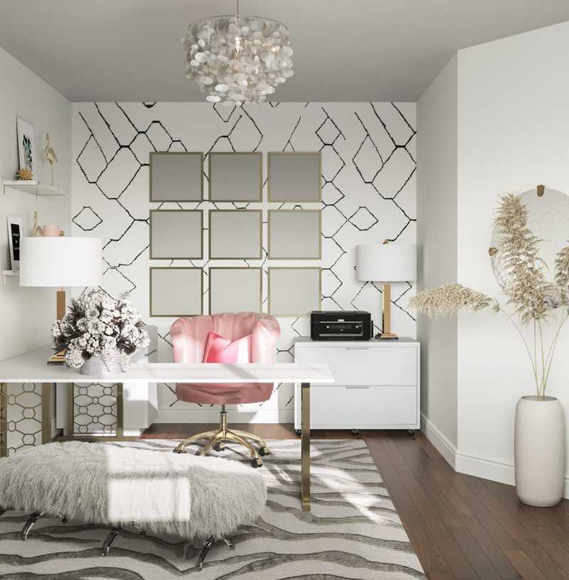 Glam Office Design by Havenly Interior Designer Levi