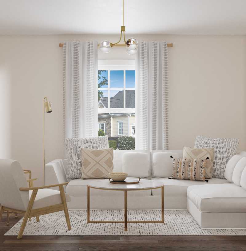 Glam, Global, Scandinavian Living Room Design by Havenly Interior Designer Ashton