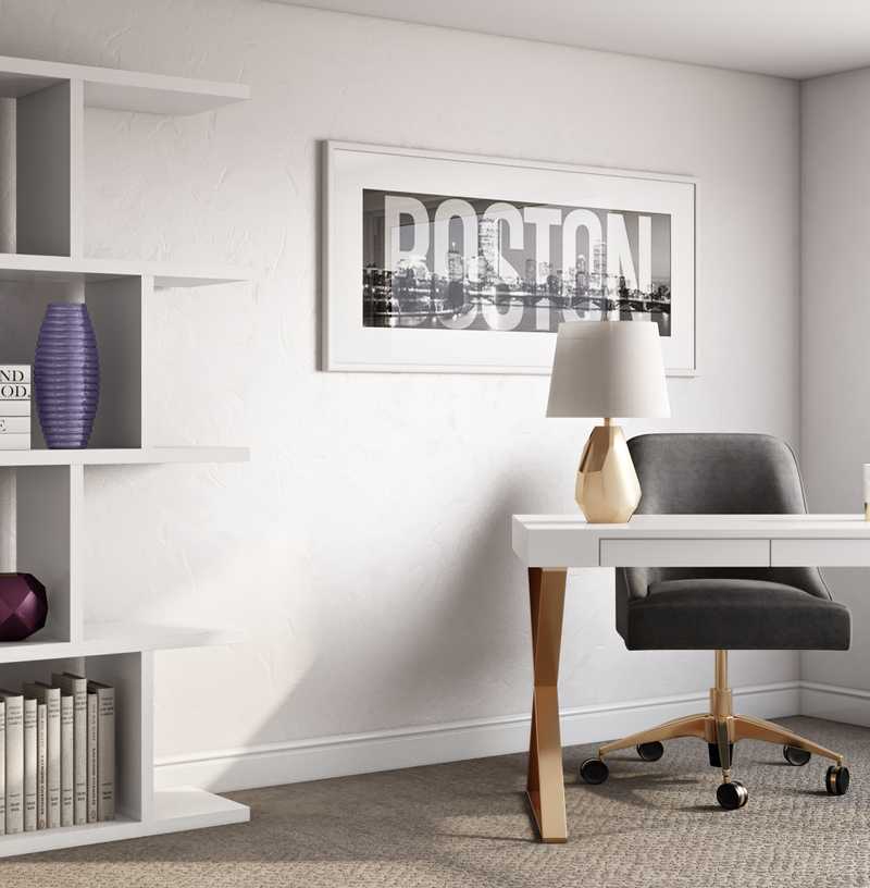 Glam Office Design by Havenly Interior Designer Jennifer