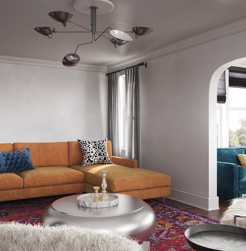 Glam, Vintage Living Room Design by Havenly Interior Designer Ashleigh