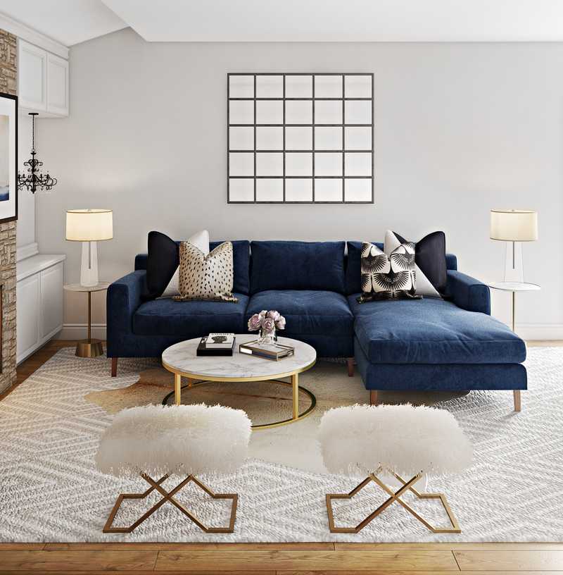 Modern, Glam Living Room Design by Havenly Interior Designer Shameika