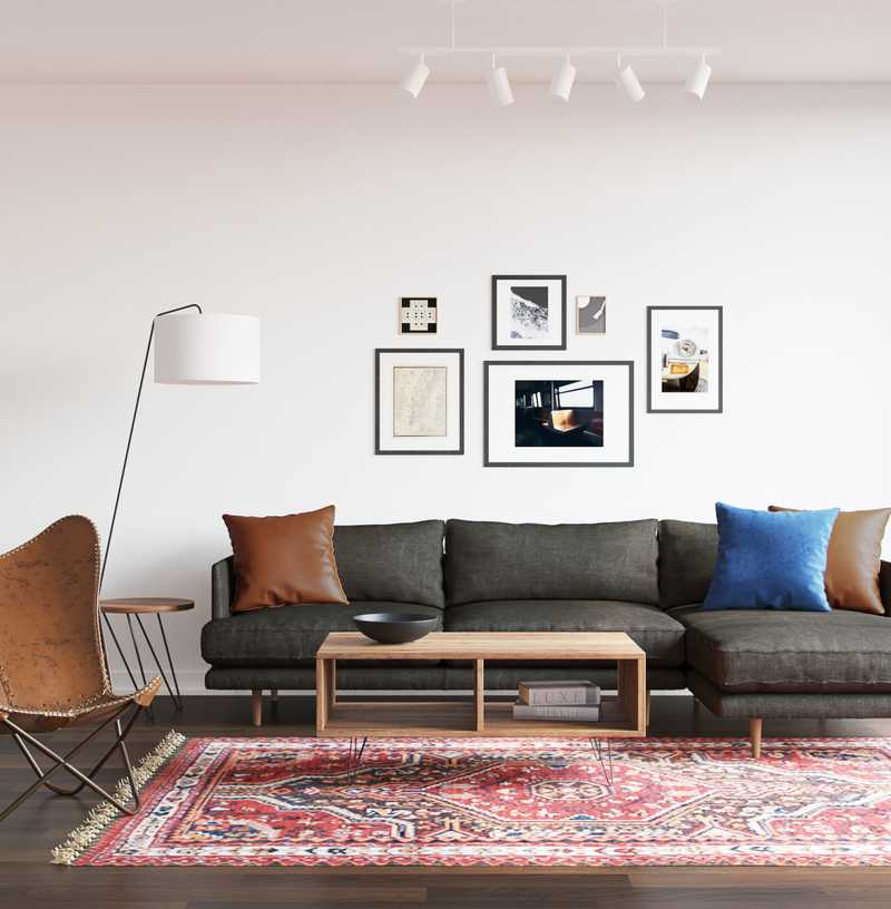 Modern, Industrial, Rustic Living Room Design by Havenly Interior Designer Savannah