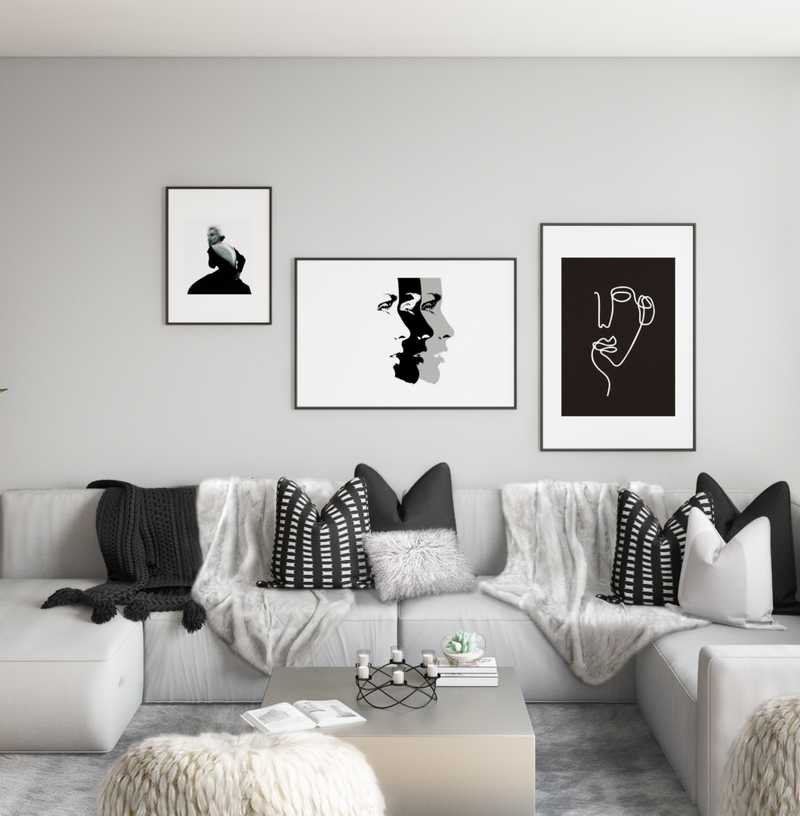 Modern, Minimal Living Room Design by Havenly Interior Designer Paulina