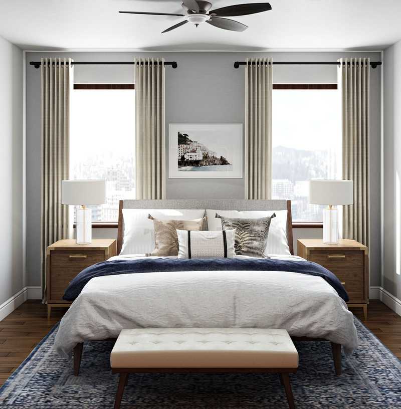 Midcentury Modern, Scandinavian Bedroom Design by Havenly Interior Designer Lydia