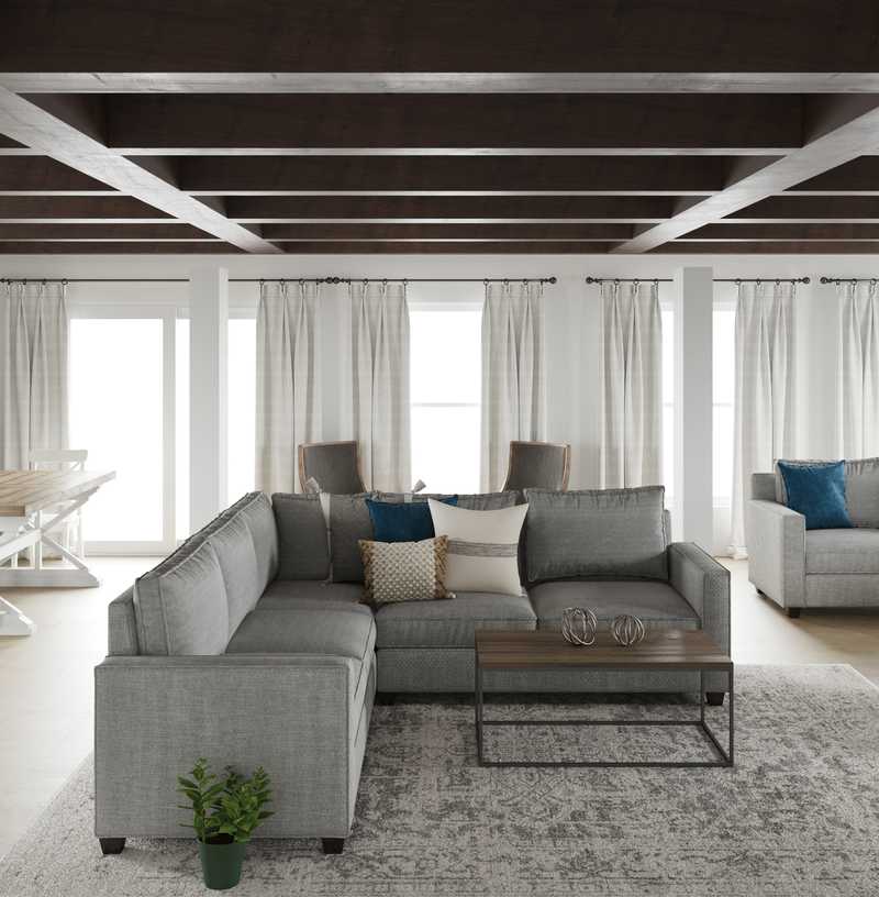 Farmhouse Living Room Design by Havenly Interior Designer Camille