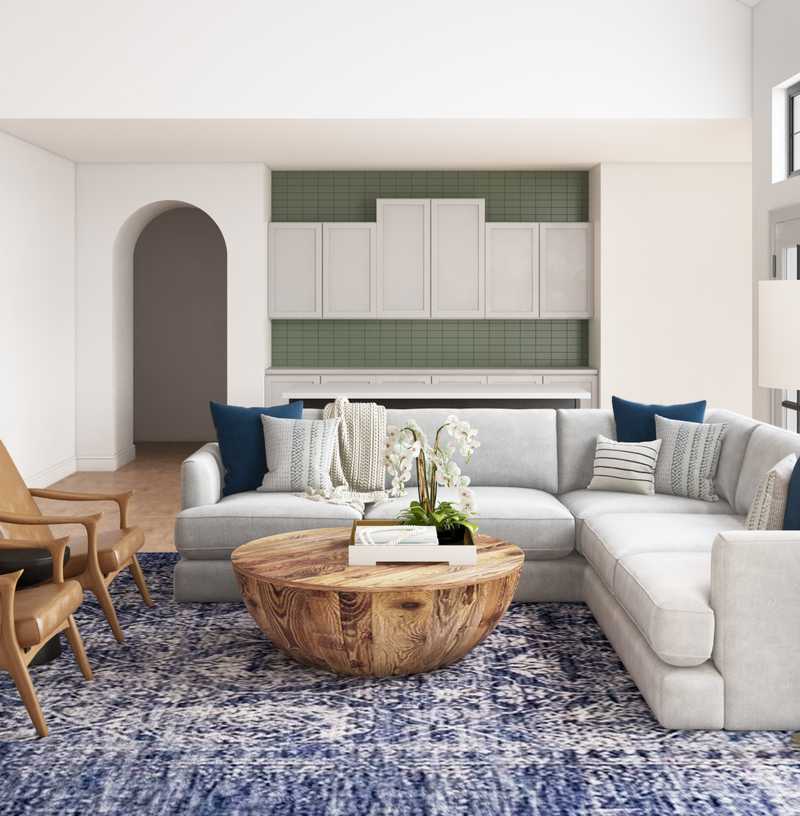 Farmhouse Living Room Design by Havenly Interior Designer Tatiana