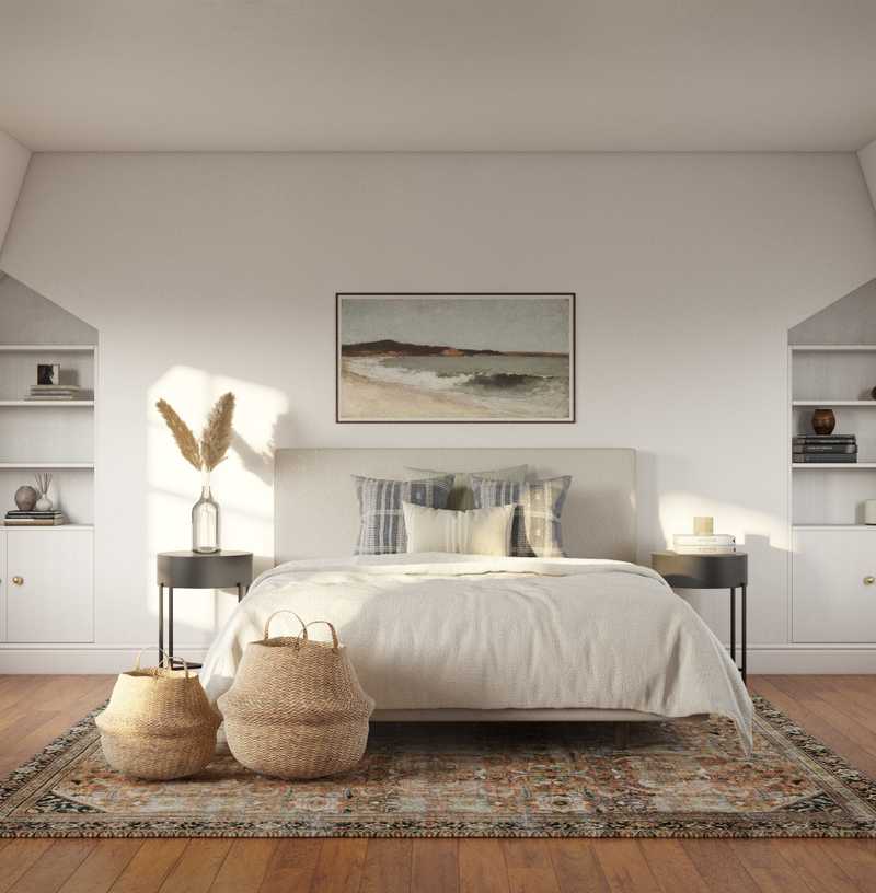 Modern, Bohemian, Scandinavian Bedroom Design by Havenly Interior Designer Corey