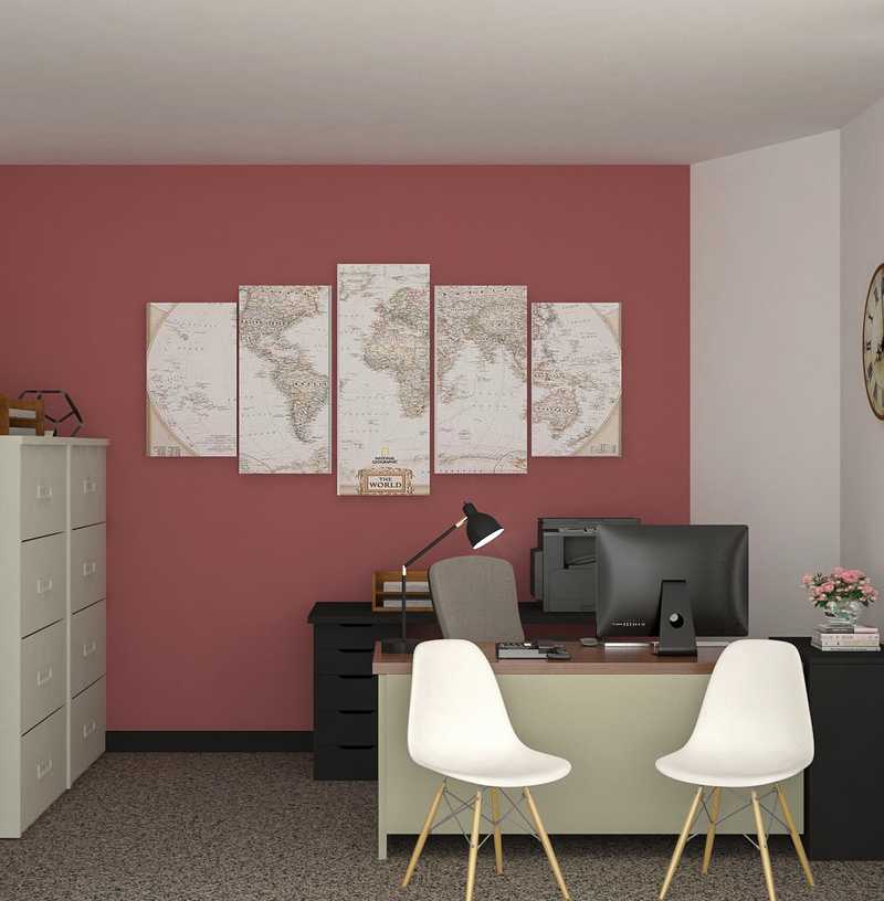 Midcentury Modern Office Design by Havenly Interior Designer Fendy