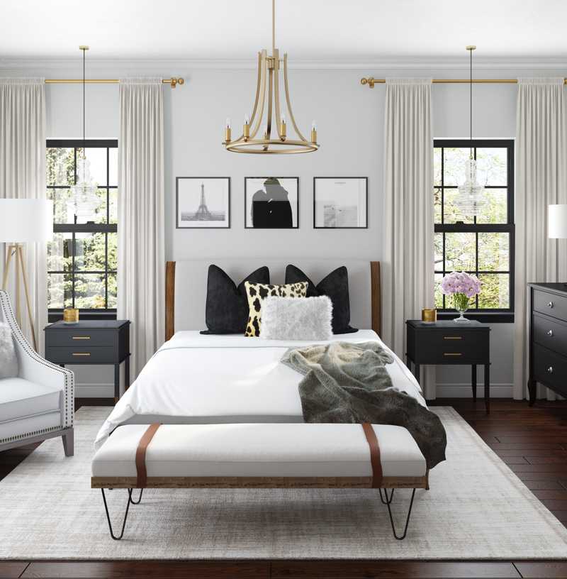 Modern, Classic, Glam, Farmhouse, Rustic, Preppy Bedroom Design by Havenly Interior Designer Sable