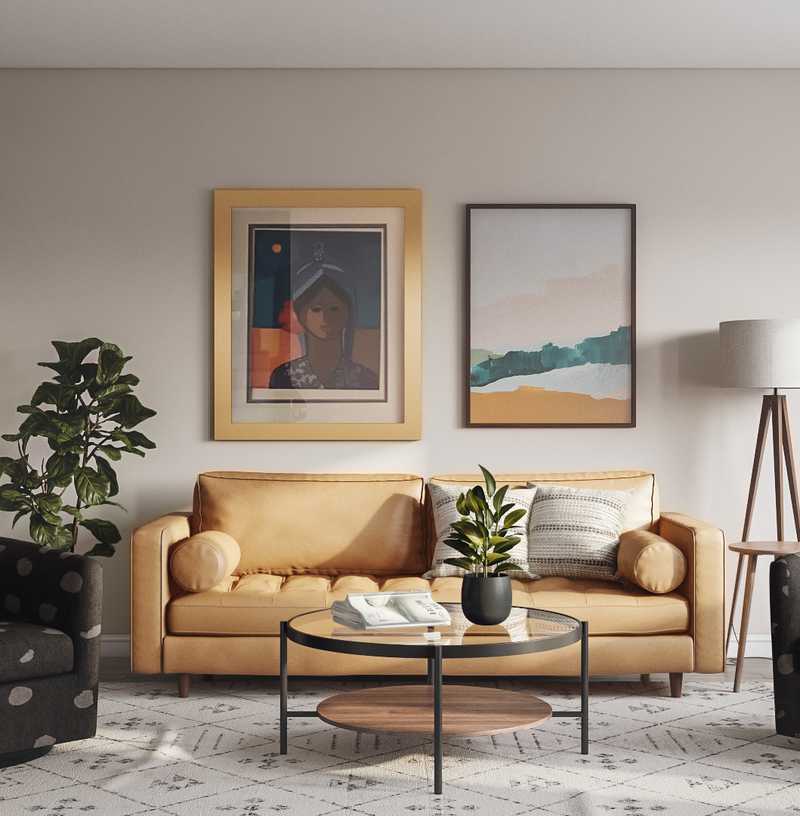Midcentury Modern, Scandinavian Living Room Design by Havenly Interior Designer Rocio