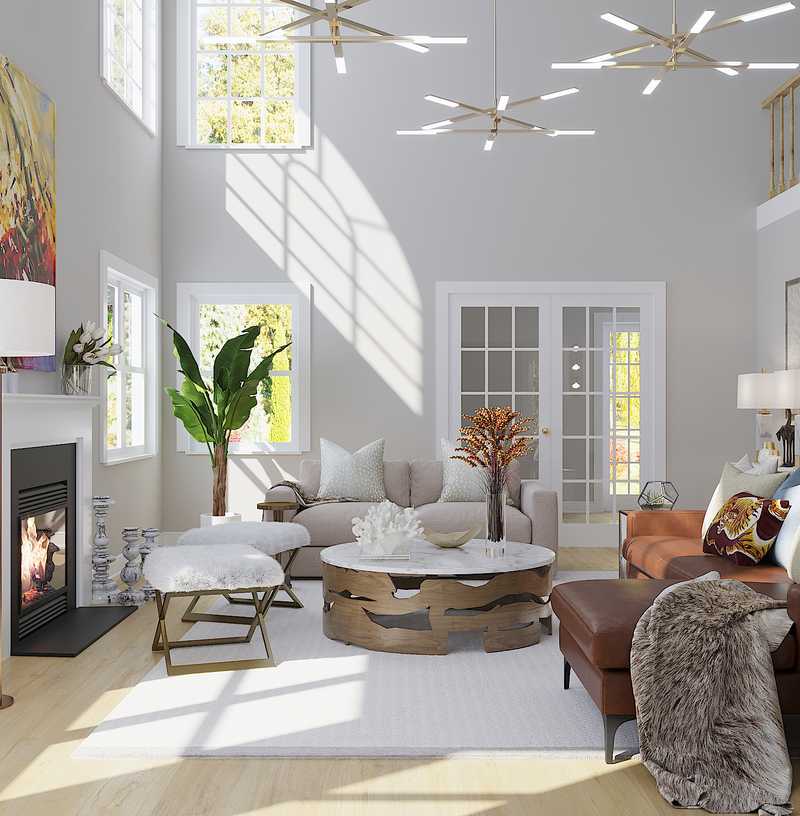 Contemporary, Modern Living Room Design by Havenly Interior Designer Melisa