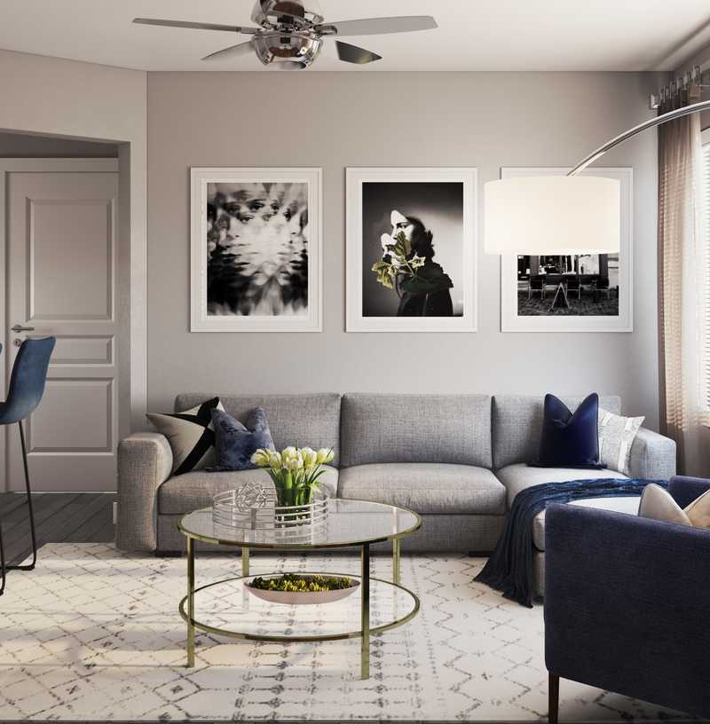 Contemporary, Modern Living Room Design by Havenly Interior Designer Randi