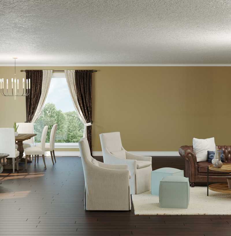 Rustic, Transitional Living Room Design by Havenly Interior Designer Brea