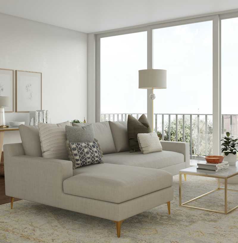 Contemporary, Modern, Transitional Living Room Design by Havenly Interior Designer Mary