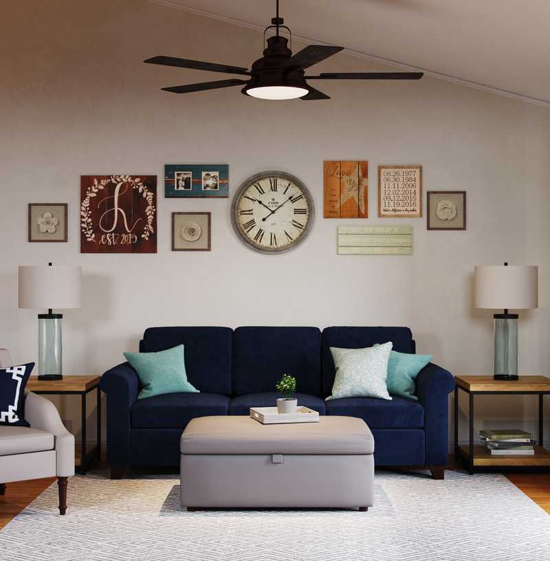 Farmhouse, Transitional Living Room Design by Havenly Interior Designer Rebecca