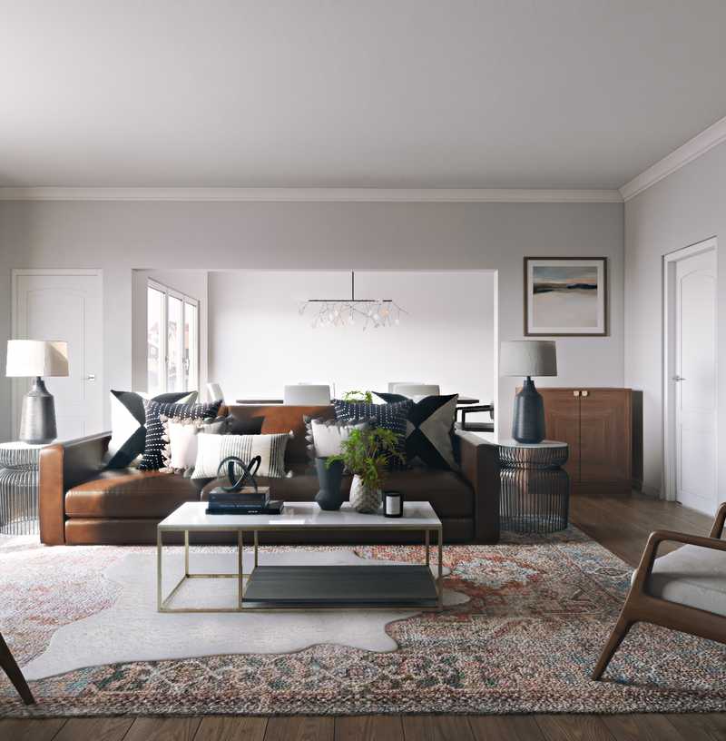 Modern, Midcentury Modern, Minimal Living Room Design by Havenly Interior Designer Lindsay