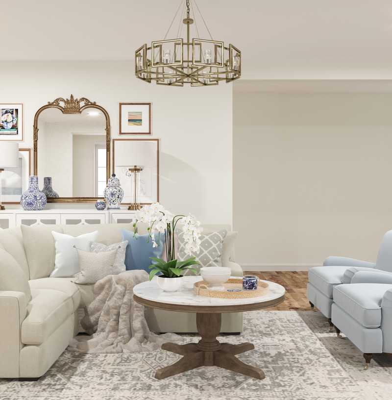 Classic, Glam Living Room Design by Havenly Interior Designer Tracie