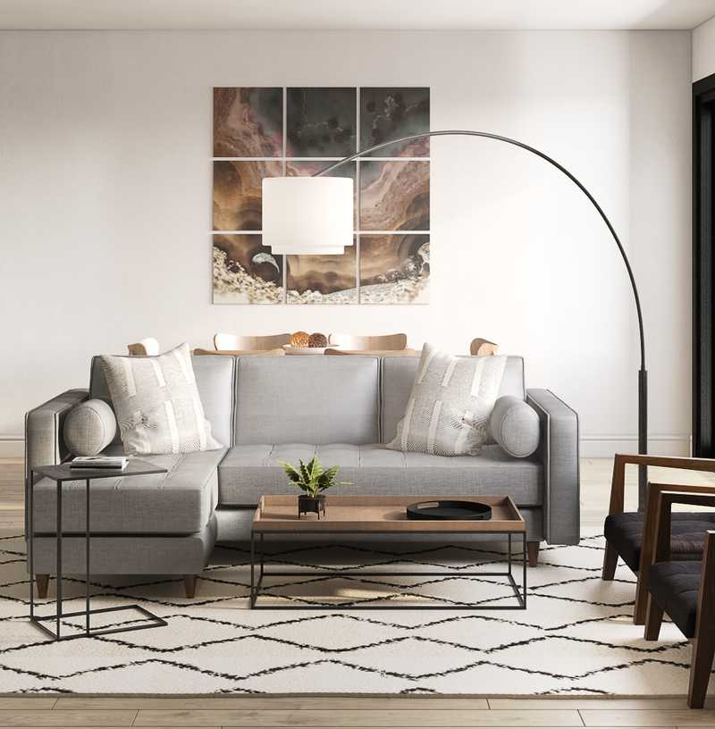 Industrial, Midcentury Modern Living Room Design by Havenly Interior Designer Laura