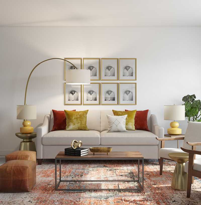 Midcentury Modern Living Room Design by Havenly Interior Designer Ghianella