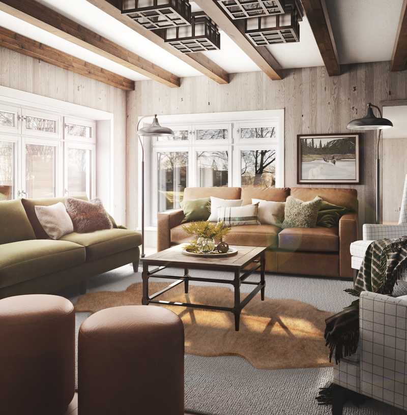 Traditional, Farmhouse, Rustic, Transitional Living Room Design by Havenly Interior Designer Stacy