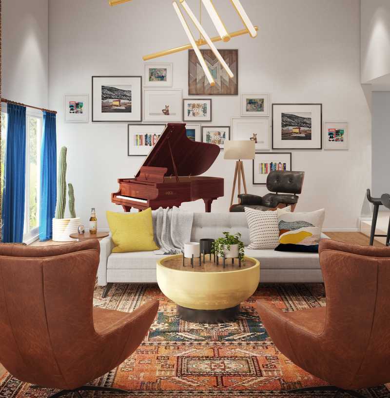 Midcentury Modern Living Room Design by Havenly Interior Designer Cherise